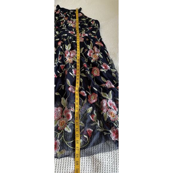 Vince Camuto Plus Size 18W Floral Embroidered Mesh Halter Dress Wedding Guest - Picture 6 of 9